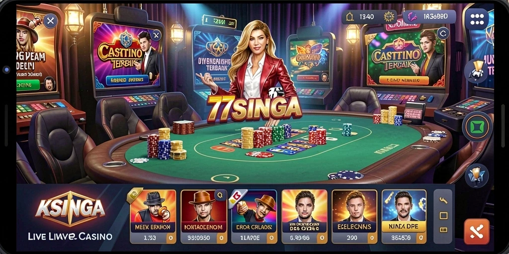 Tampilan gameplay Live Casino yang menarik dan interaktif.