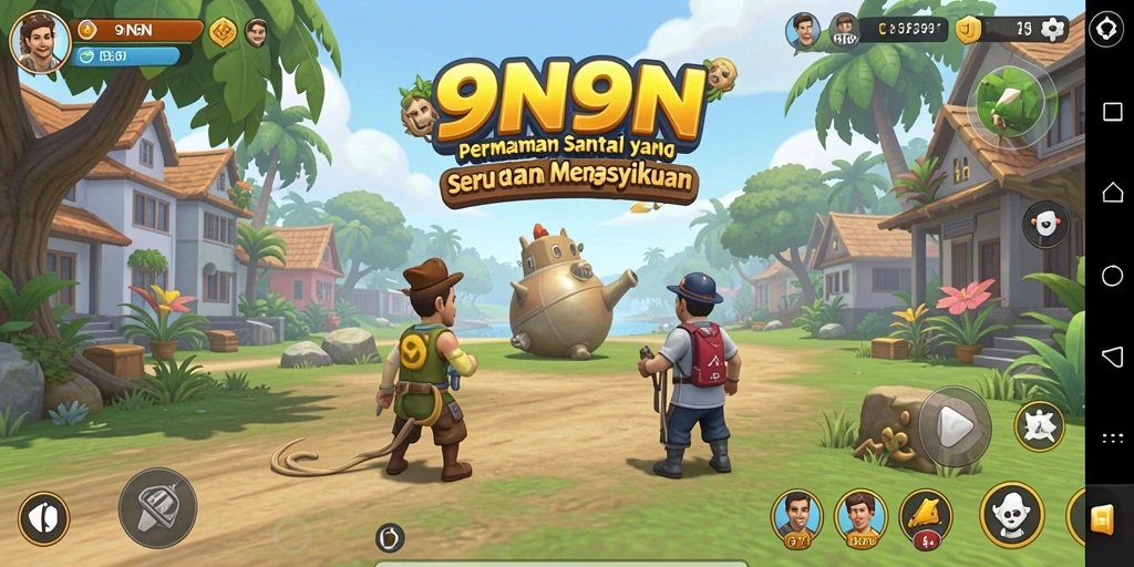 Tampilan gameplay <strong>9N9N</strong> yang seru dan mengasyikkan.