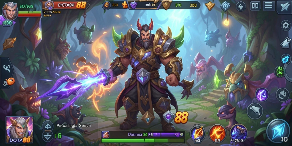Screenshot pengalaman gameplay DOTA88 yang mendebarkan.