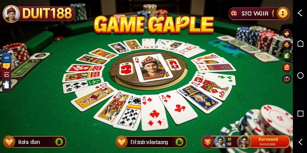 Tampilan gameplay Gaple yang seru dan interaktif di DUIT188.