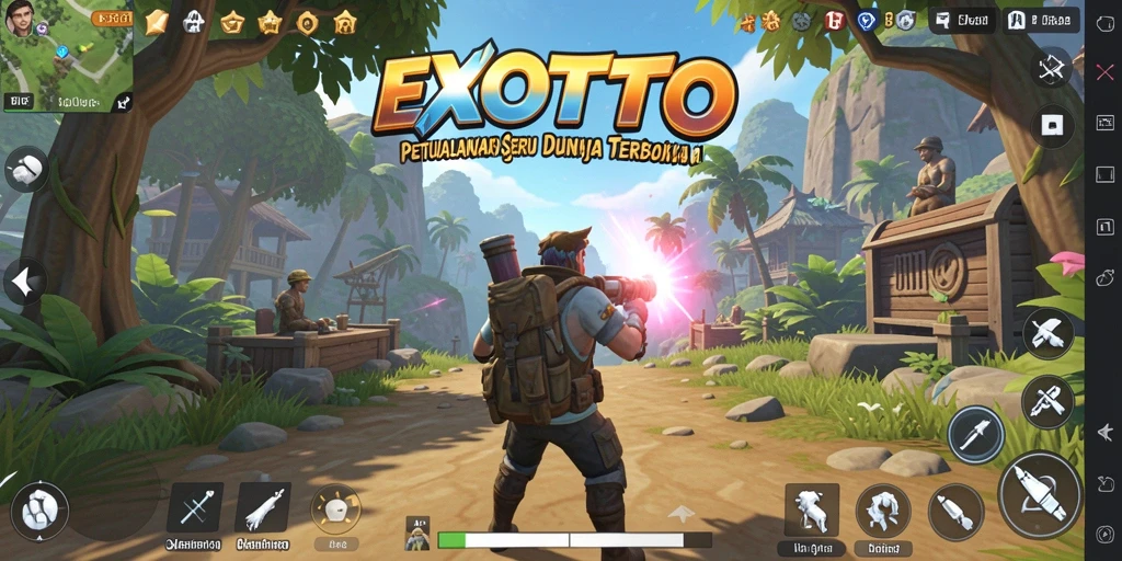 Tangkapan layar gameplay menarik dari EXOTOTO di dunia terbuka.