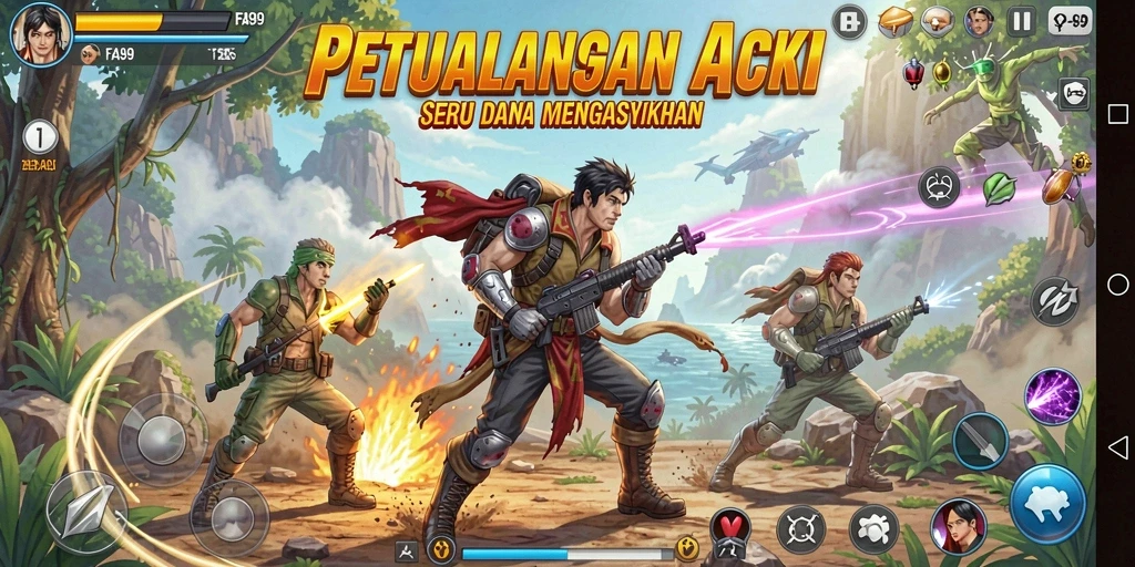 Tampilan gameplay seru dan mendebarkan dari permainan FA99.