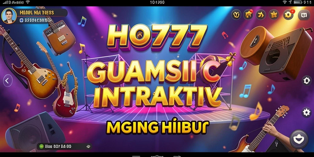 Tampilan gameplay musik yang seru dan interaktif di HO777.