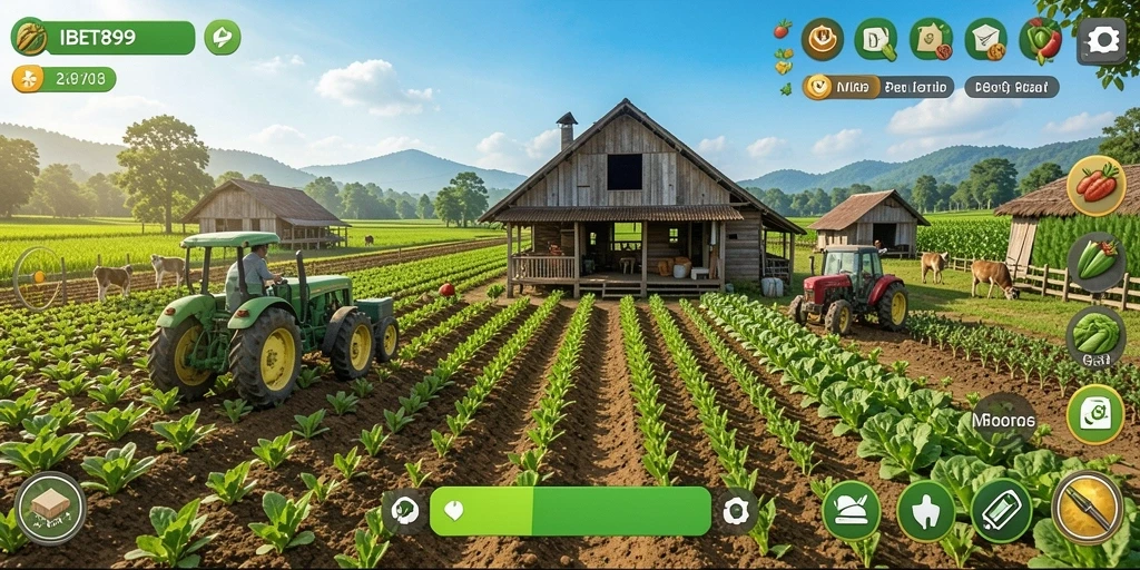 Tampilan menarik dari gameplay Farming di IBET899.