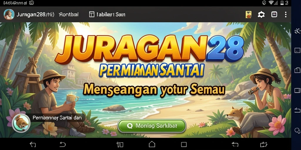 Tampilan gameplay JURAGAN28 yang seru dan penuh warna.