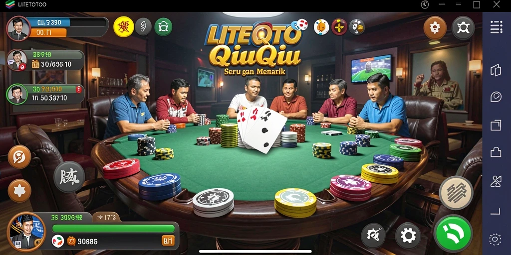 Tampilan screenshot LITETOTO yang menampilkan gameplay QiuQiu yang seru.