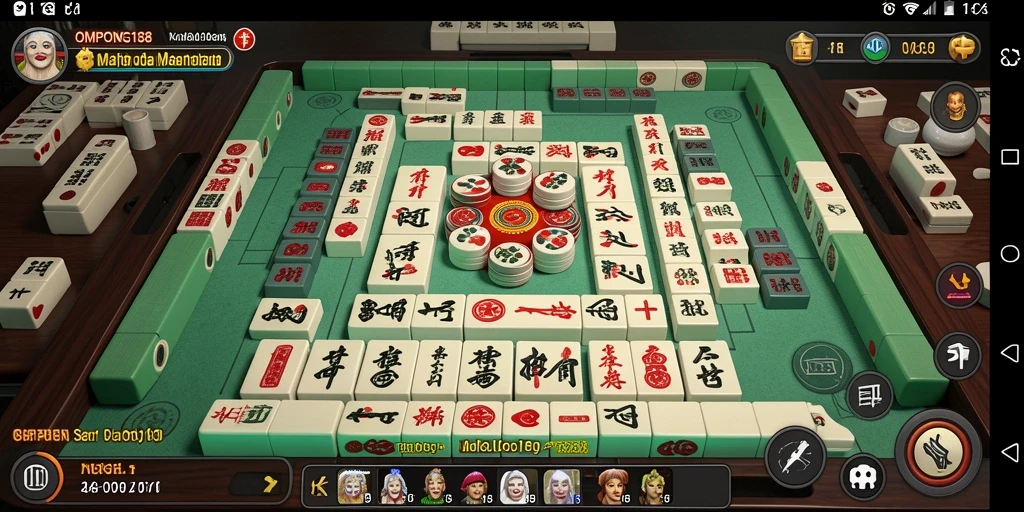 Screenshot OMPONG188 menampilkan permainan Mahjong yang menarik dan interaktif.