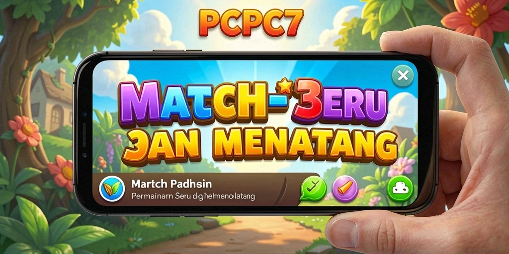 Tampilan gameplay PCPC7 yang penuh warna dan seru.