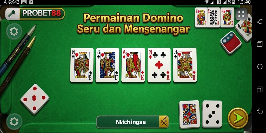 Tampilan gameplay seru di PROBET88 saat bermain Domino.