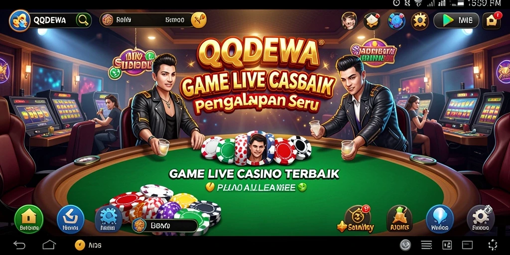 Screenshot gameplay Live Casino di aplikasi QQDEWA.