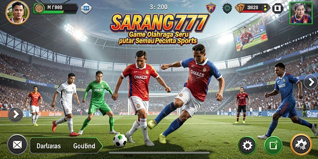 Tampilan gameplay SARANG777 yang menegangkan dan penuh aksi olahraga.