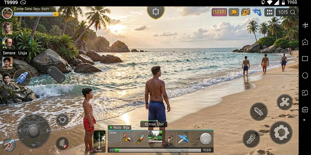 Screenshot menunjukkan permainan seru dan santai dari T9999.