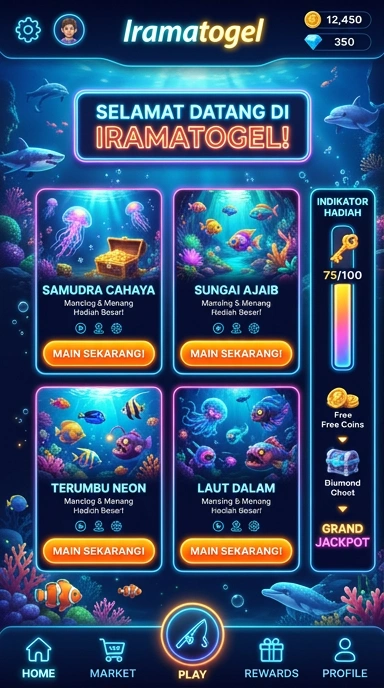 Tampilan antarmuka aplikasi iramatogel yang menarik.